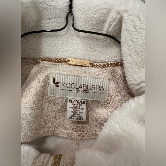 Kookaburra by Ugg Faux Suede Jacket with Sherpa Trim SZ XL - Picture 9 of 10